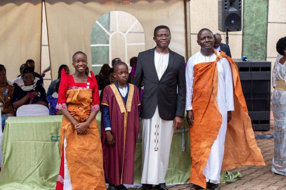 From the right to left, the heir, Owek. Katikkiro, Omutaka Kalibala who is the Nsenene clan head, and the co-heir From the right to left, the heir, Owek. Katikkiro, Omutaka Kalibala who is the Nsenene clan head, and the co-heir
